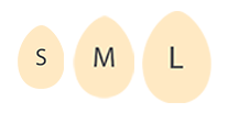 S, M, L
